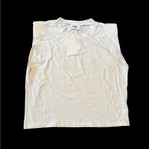 LNA White Sleeveless Top